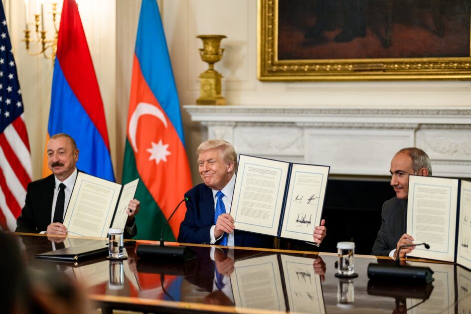 Azerbaijan and Armenia sign peace deal at White House summit with Trump.