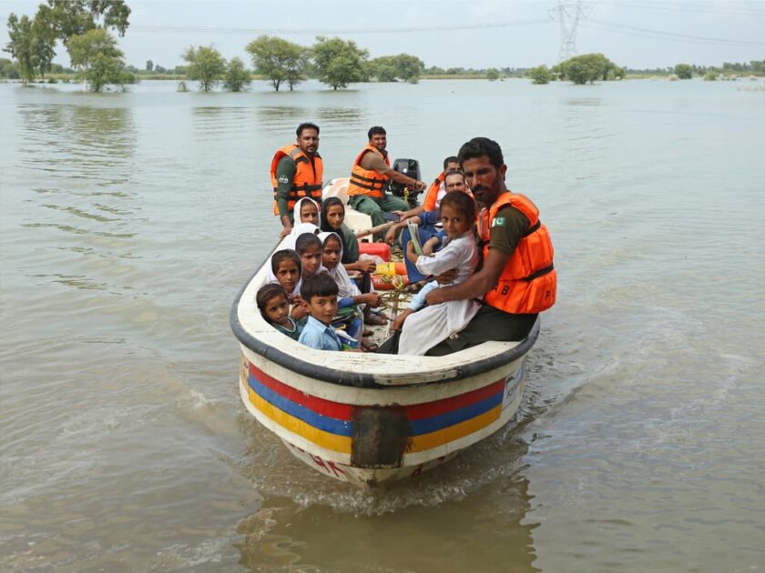 Flood uproots families from Zahir Pir