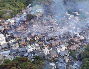 Japan’s biggest fire in nearly 50 years ravages 170 buildings, kills one