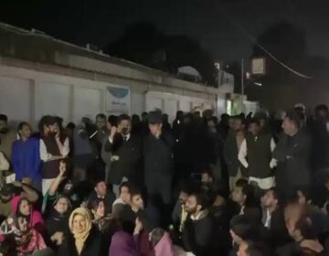 ‘We will sit wherever we are stopped’: Imran’s sisters, PTI workers continue sit-in near Rawalpindi’s Adiala jail