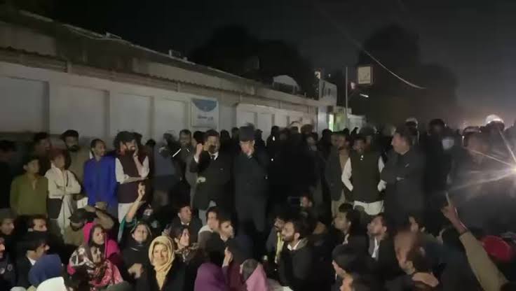 ‘We will sit wherever we are stopped’: Imran’s sisters, PTI workers continue sit-in near Rawalpindi’s Adiala jail