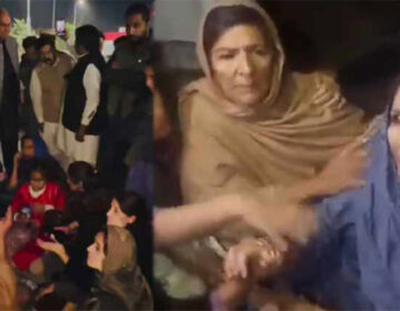 Imran’s sisters, PTI workers stage sit-in near Pindi’s Adiala jail
