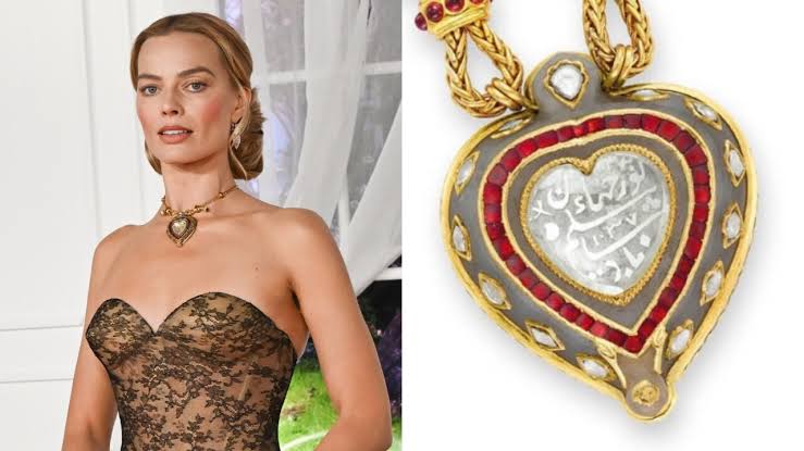 Margot Robbie wears historic necklace of Mughal Empress Noor Jahan