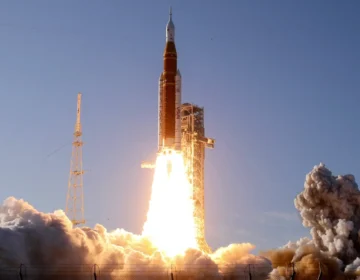 Nasa launches 4 astronauts on world’s first crewed lunar mission in half a century