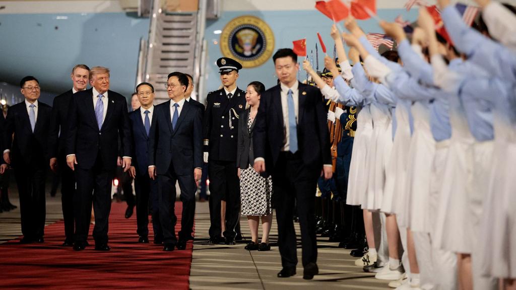 Trump arrives in Beijing for high-stakes meeting with Chinese President Xi